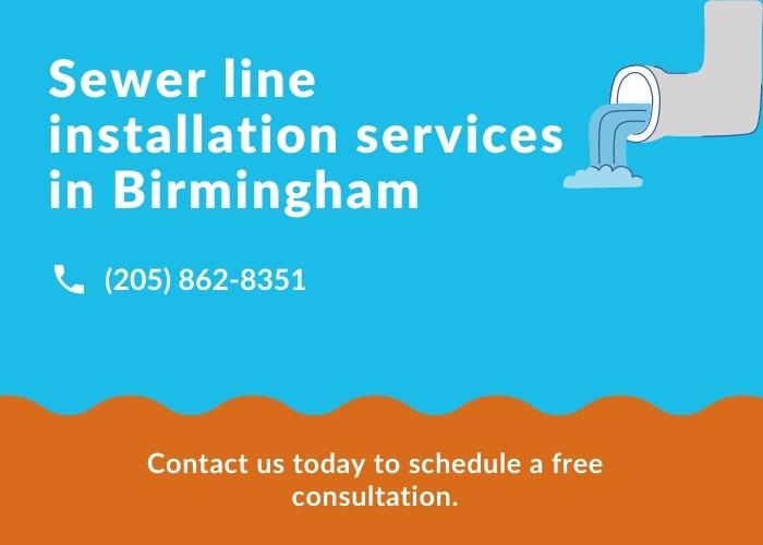 Sewer line installation services in Birmingham